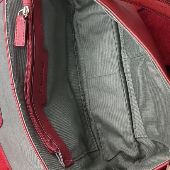 Calvin Klein red leather bag - Picture 14 of 16